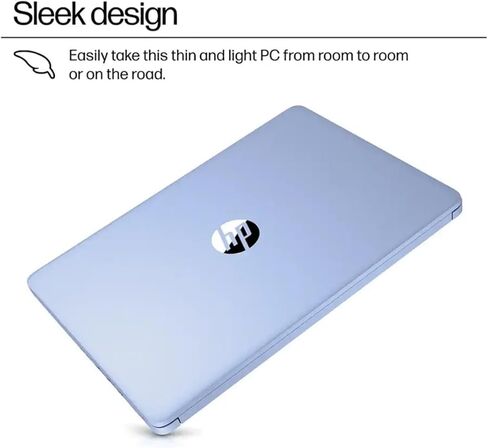 كمبيوتر محمول HP 14 خفيف للغاية للطلاب والمنزل (14 بوصة LED، مكتب 365 لمدة عام، Intel 4-Core N150 (>N4120)، ذاكرة وصول عشوائي 4 جيجابايت، تخزين 256 جيجابايت (128 جيجابايت + 128 جيجابايت SD)) عمر بطارية طويل 11 ساعة، كاميرا ويب، شحن سريع، ويندوز 11 S in Kuwait