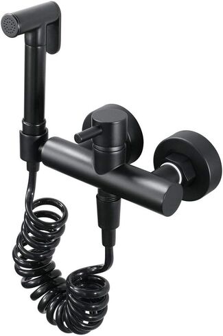 Hand HeldSprayer for Toilet,Black Sprayer Wall Mounted Cloth Diaper Sprayer for Toilet Water Sprayer-Adjustable Pressure Control in Saudi Arabia