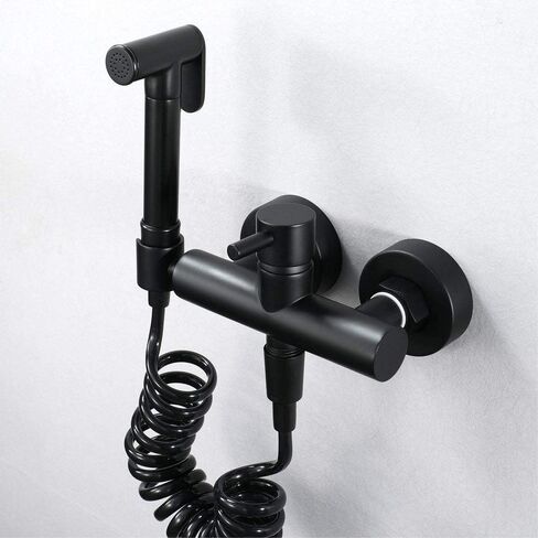 Hand HeldSprayer for Toilet,Black Sprayer Wall Mounted Cloth Diaper Sprayer for Toilet Water Sprayer-Adjustable Pressure Control in Saudi Arabia