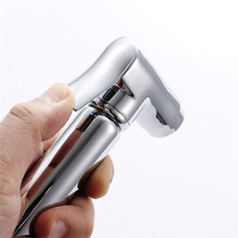 Round Rinse Faucet Toilet Flushing Faucet Sprayer Full Pressure and Leakproof HandheldToilet Sprayer Kit,Hand Held Cloth Diaper Sprayer for Toilet,Easy to Install in Saudi Arabia