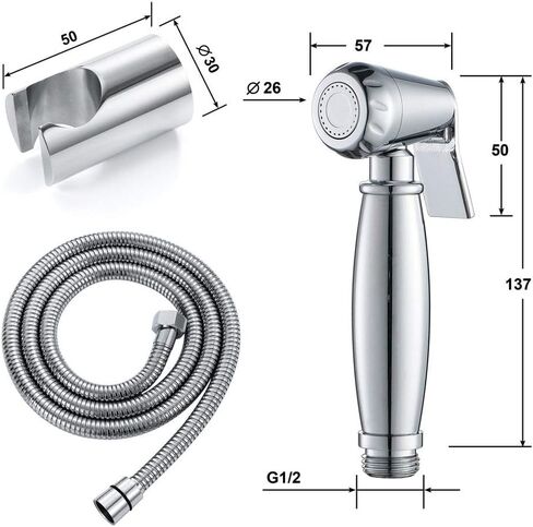 Hand HeldSprayer for Toilet,Toilet Flushing Faucet Sprayer Diaper Sprayer for Toilet Water Sprayer-Adjustable Pressure Control in Saudi Arabia