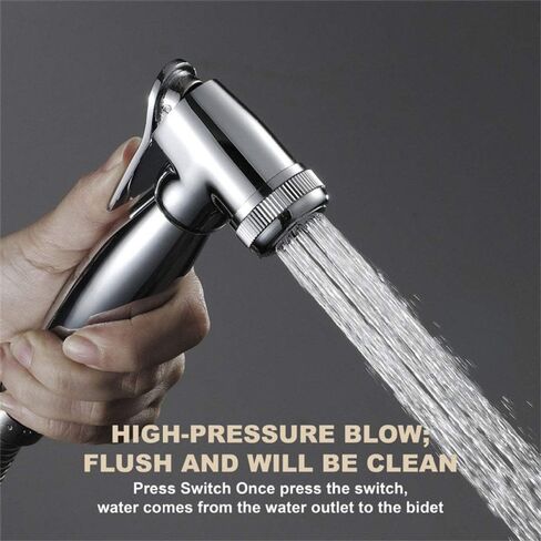 HandheldSprayer Set,Premium Pressure-Free Spray Gun Screw Into The Circular Nozzle Shattaf,Shower Cloth Diaper Spray Attachment,Toilet Cleaner,Pressure Control in Saudi Arabia