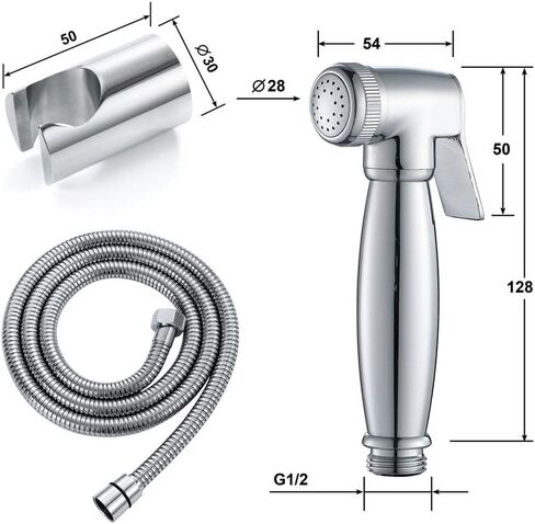 HandheldSprayer Set,Premium Pressure-Free Spray Gun Screw Into The Circular Nozzle Shattaf,Shower Cloth Diaper Spray Attachment,Toilet Cleaner,Pressure Control in Saudi Arabia