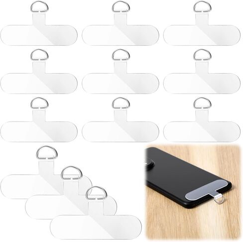 12Pcs Transparent Phone Tether Tab, Universal Phone Lanyard Patch for All Full PhoneCases in Saudi Arabia