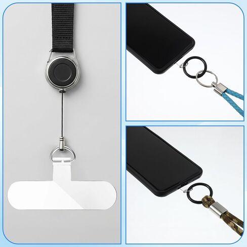 12Pcs Transparent Phone Tether Tab, Universal Phone Lanyard Patch for All Full PhoneCases in Saudi Arabia