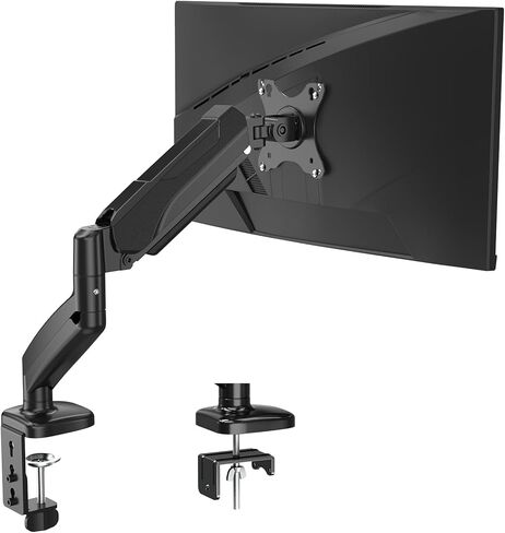 Dual Monitor Stand for 13-32 Inch Computer Screens, Dual Monitor Arms, Each Arm Holds 4.4-22lbs, Fully Adjustable Monitors Desk Mount with C-Clamp and Grommet Base, VESA 75x75/100x100mm in Kuwait