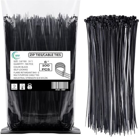 Zip Ties 400 Pack (4", 6", 8", 12") – Assorted Cable Ties for Cable Management, Wire Organization, Electrical Accessories, Garden & Home Improvement, UV Resistant GripLock Ties BY OPM Premium in Saudi Arabia