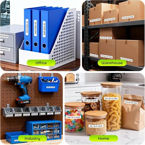 45013 استبدال شريط الملصقات لملصقات Dymo D1 مقاس 1/2 بوصة × 23 قدمًا طباعة سوداء على أبيض ذاتي اللصق متوافق مع صانع الملصقات Dymo LabelManager 160، 3 عبوات in Kuwait