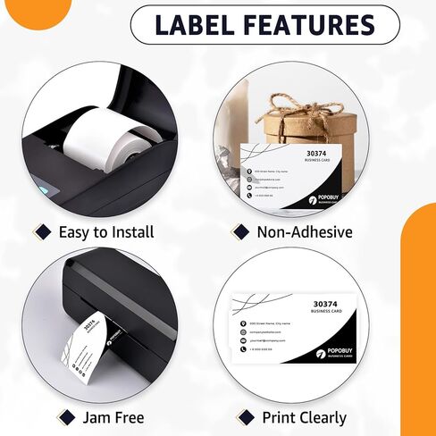6 بكرات (300 ملصق/لكل) متوافقة مع Dymo 30374 White 2x3-1/2 بطاقات الأعمال/المواعيد، شريط طابعة ملصقات غير لاصق لطابعات LabelWriter 450، 450 Turbo، 4XL [غير مناسبة 550 و5XL] in Kuwait