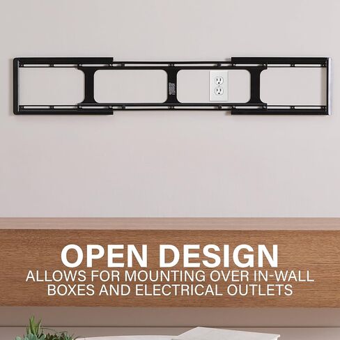 SANUS XL Fixed TV Wall Mount for 65"-140" Screens up to 300lbs – 1.96" Low Profile TV Mount w/Universal Design Fits VESA Patterns up to 1100x700mm - Easy Install w/Included Drill Template & Hardware in Saudi Arabia