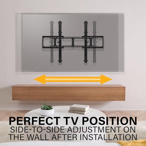 SANUS XL Fixed TV Wall Mount for 65"-140" Screens up to 300lbs – 1.96" Low Profile TV Mount w/Universal Design Fits VESA Patterns up to 1100x700mm - Easy Install w/Included Drill Template & Hardware in Saudi Arabia