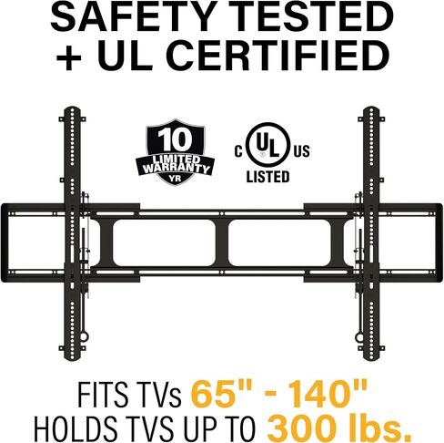 SANUS XL Fixed TV Wall Mount for 65"-140" Screens up to 300lbs – 1.96" Low Profile TV Mount w/Universal Design Fits VESA Patterns up to 1100x700mm - Easy Install w/Included Drill Template & Hardware in Saudi Arabia