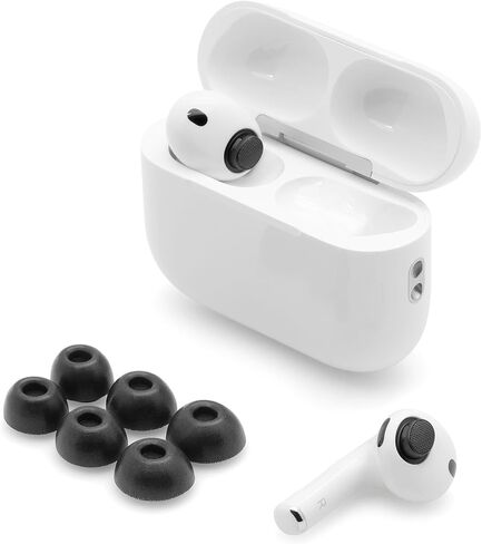 ADV. Eartune Fidelity UF-A3 | Replacement Memory-Foam Tips for AirPods Pro 3 | Secure Fit, All-Day Comfort, Superior Noise Isolation, Rich Bass, Built-in Wax Guard | Black [Large] [3-Pairs] in Saudi Arabia