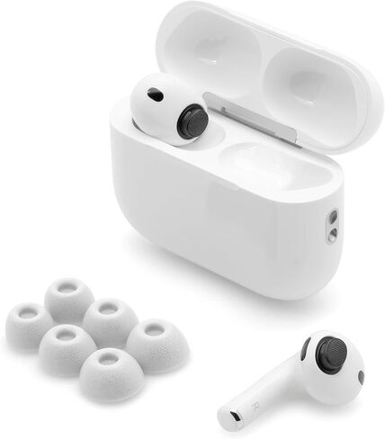 ADV. Eartune Fidelity UF-A3 | Replacement Memory-Foam Tips for AirPods Pro 3 | Secure Fit, All-Day Comfort, Superior Noise Isolation, Rich Bass, Built-in Wax Guard | Black [Large] [3-Pairs] in Saudi Arabia