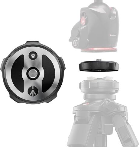 Manfrotto XCHANGE إصدار سريع، نظام عالمي لملحقات حامل ثلاثي القوائم، آلية القاعدة واللوحة، حمولة 20 كجم، ألومنيوم خفيف الوزن، خيوط 3/8 بوصة و1/4 بوصة، للصور والفيديو ومعدات الإضاءة in Kuwait