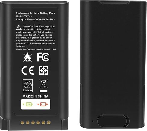 Fancy Buying 8000mAh Rechargeable Battery Replacement for Eufy Security E340 Video Doorbell E340/C31, Part Number HB-E340 T8743 with Type-C Charge Cable in Saudi Arabia
