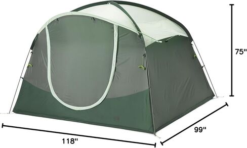 THE NORTH FACE Sequoia Tent | Waterproof Camping Tent, Spacious & Easy to Set Up, Front & Back Zipper Doors, Side Windows in Saudi Arabia