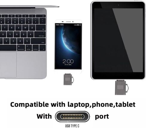 قارئ بطاقات CY USB C، محول قارئ بطاقات USB 3.0 من النوع C إلى Micro SD SDXC TF لأجهزة الكمبيوتر المحمول والهواتف اللوحية بسرعة 5 جيجابت في الثانية in Saudi Arabia