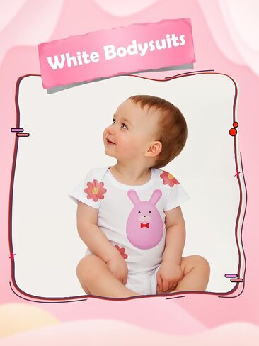 12 Pcs Baby Bodysuit White Short Sleeve Shirt Cotton Blank baby Romper for Baby Boys Girls in Saudi Arabia