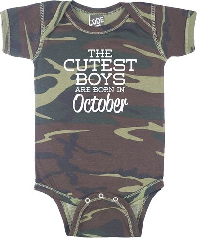 The Cutest Boys are Born in October Funny Baby Boy Bodysuit Infant in Saudi Arabia