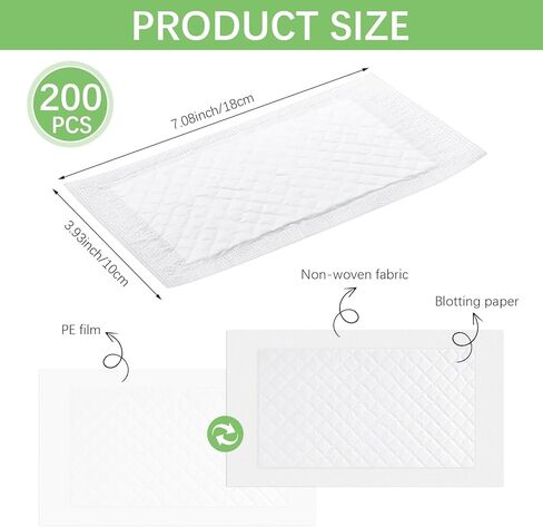 200Pcs Meat Absorbent Pads 4x7 Inch Meat Soaker Pads for for Vacuum Sealer Bags Fish Dry Clean for Kitchen and Shop,60 Grams in Saudi Arabia