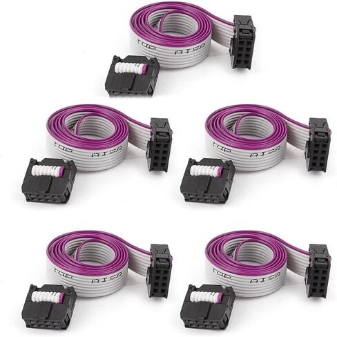 5 قطعة FC8P 8-Pin IDC تمديد المقبس سلك كابل الشريط المسطح 40 سنتيمتر 16 بوصة in Kuwait