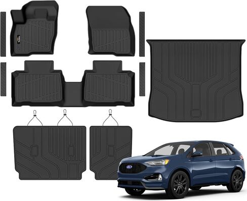سجادات أرضية مخصصة لسيارة Ford Transit 2015-2021 150/250/350/350HD مع أرضيات سجاد (ليست لنماذج Transit Connect) بطانات أرضية مطاطية TPE للصف الأول مضادة للانزلاق لملحقات النقل in Kuwait