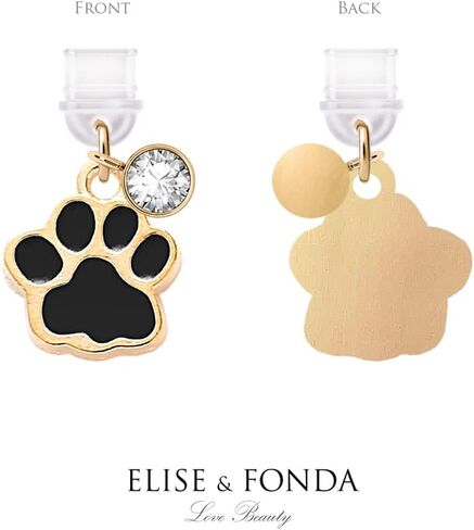 ELISE & FONDA TP809 Type-C USB منفذ شحن مضاد للغبار، قابس صغير على شكل مخلب قطة صغيرة للهاتف الخلوي لهواتف iPhone 15/16 /Samsung/OnePlus/Xiaomi/oppo Android (أسود) in Kuwait
