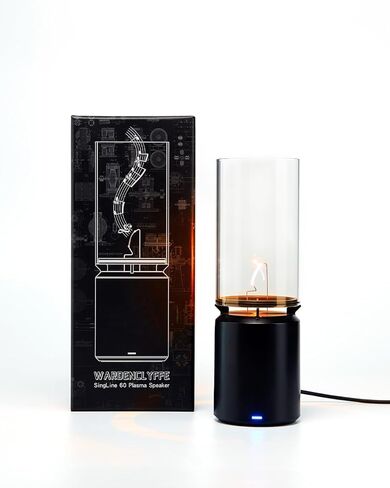 مكبر صوت بلازما WARDENCLYFFE® SingLine 60 - صوت مكتبي عالي الدقة لألعاب الكمبيوتر - لهب كهربائي مرئي وإضاءة شخصية - هدية تقنية فريدة (الموديل: SingLine 60 White) in Kuwait