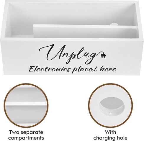 Unplug Box,Premium Cell Phone Box for Family Time,Holds 18 Phones,Cell Phone Jail with Charging Holes for Phones, Tablet, Electronics Holder in Saudi Arabia