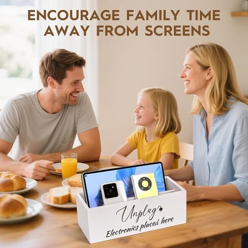 Unplug Box,Premium Cell Phone Box for Family Time,Holds 18 Phones,Cell Phone Jail with Charging Holes for Phones, Tablet, Electronics Holder in Saudi Arabia