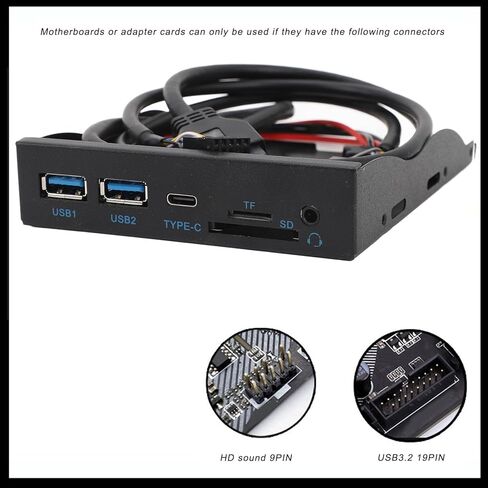 لوحة محرك مرن، 3.5 بوصة USB3.2 GEN1 نوع C لوحة محرك مرن، توصيل وتشغيل 5 جيجابت في الثانية 19PIN Hub لـ 7 8 10 11 2003 in Saudi Arabia
