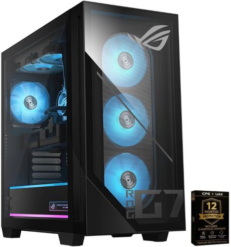 ASUS ROG G700 Gaming Desktop PC Intel Core Ultra 7 265F 32GB RAM 1TB NVMe SSD NVIDIA GeForce RTX 5060 8GB Liquid Cooling RGB Keyboard Mouse Windows 11 Pro with 12 Month CPS Protection in Saudi Arabia