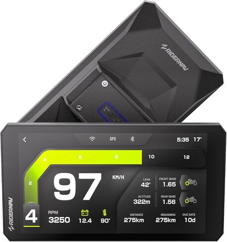 R7M 7 بوصات CarPlay & Android Auto للدراجات النارية BMW - عجلة العجائب الأصلية والتحكم في كاميرا الحركة (GoPro/Insta360)| TPMS/RPM| تحديثات OTA|1200-Nit IP69K GPS | Nav Prep 5/6 in Kuwait