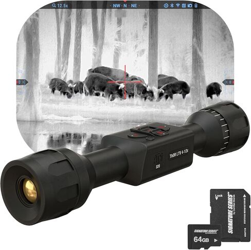 ATN Thor LTV 320 Smart HD Thermal Scope with 320x240, 12 Micron Sensor | Magnification, Video Recording, One Shot Zero | Exclusive Signature Series Kit in Saudi Arabia