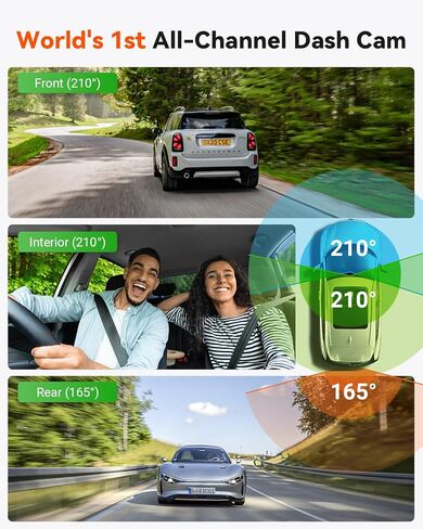 [حزمة-عنصرين: Vantrue E360 ACE & Hardwire Kit] كاميرا قياس جميع القنوات، كاميرا أمامية عين السمكة + عين السمكة من الداخل + كاميرا خلفية مع حامل ثلاثي عصا سيلفي، STARVIS 2، رؤية ليلية مزدوجة بالأشعة تحت الحمراء، تدعم 1 تيرابايت in Saudi Arabia