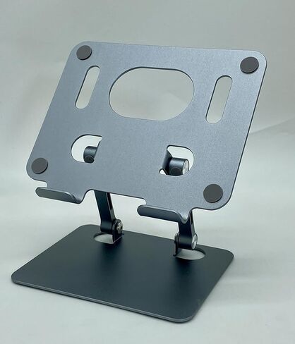 Folding Aluminum Alloy Tablet Stand, Portable Mobile Calling Device Holder Supports up to 12 inch Devices in Saudi Arabia