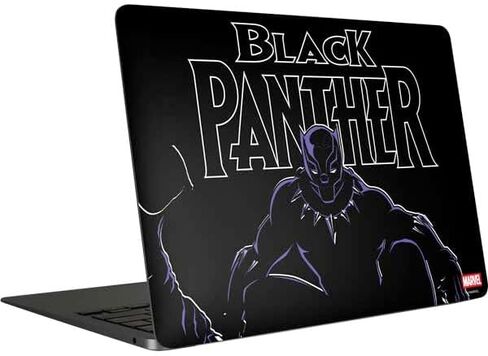 غلاف كمبيوتر محمول من Skinit متوافق مع جهاز MacBook Air 13in (2020) - تصميم Marvel Black Panther in The Jungle المرخص رسميًا in Kuwait