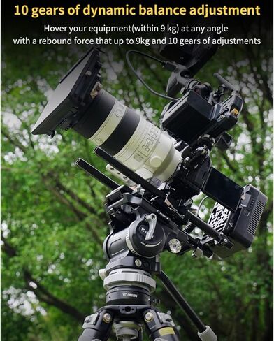 Pineta Peak Carbon Fiber Tripod with Cedar CB7 Professional Version Counterbalanced Fluid, 75mm Bowl Head, Adjustable Legs, One Step Release Travel Camera Tripod for Mirrorless, DSLR Cameras in Saudi Arabia
