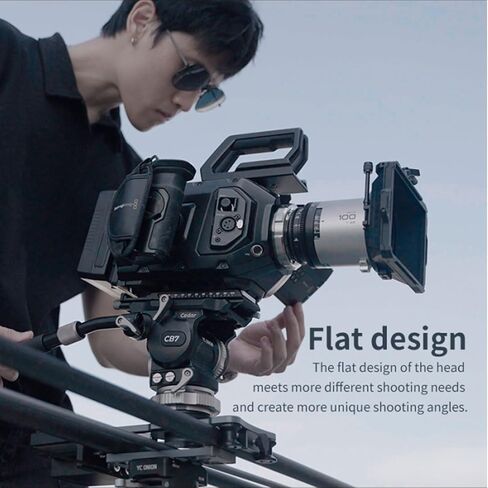 Pineta Peak Carbon Fiber Tripod with Cedar CB7 Professional Version Counterbalanced Fluid, 75mm Bowl Head, Adjustable Legs, One Step Release Travel Camera Tripod for Mirrorless, DSLR Cameras in Saudi Arabia