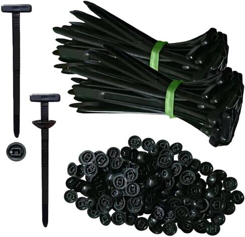 100PCS Nylon Universal Cable Tie Buckle, Zip Ties Heavy Duty with Pin & Button Design, Car Daily Repair, Applicable To engine Lower Guard Plates, Fender Linings, Fenders, Trunkclips (100) in Saudi Arabia