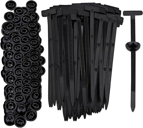 Nylon Universal Cable Tie Buckle for Car Repair, 100 PCS Self-Locking Zip Tie Clips, Snap-Fit Automotive Fasteners for Bumper Fender Panel Quick Fix in Saudi Arabia