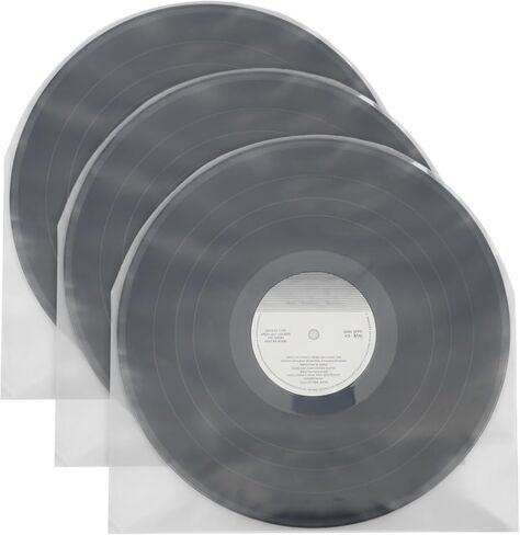 50PCS 7 Inches Vinyl Record Inner Sleeves, Clear Round Bottom Vinyl Record Sleeves for 45 RPM Records Collections Smooth Lining U Shaped Interior Disc Cover in Saudi Arabia