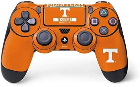 غلاف Skinit المخصص للألعاب متوافق مع وحدة تحكم PS4 Pro/Slim - تصميم جيرسي أبيض مرخص رسميًا من جامعة تينيسي in Kuwait