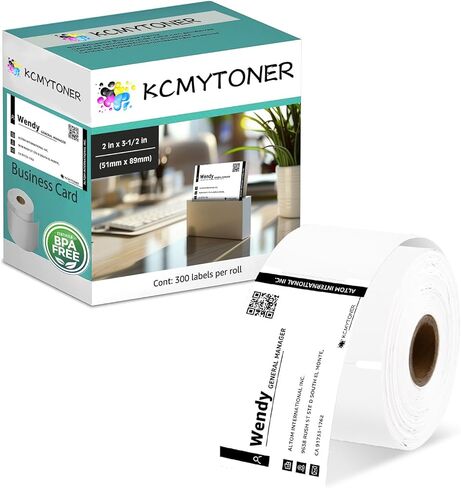 20 Rolls Compatible for DYMO 30374 2'' x 3.5'' Non-Adhesive Business Appointment Card Use for Dymo LabelWriter 450, 450 Turbo, 4XL Printers, 300 Labels in Saudi Arabia
