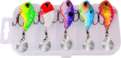 6/10g Hard Metal VIB Baits Sinking Lures Fishing Tackle Spinner Fishing Spoon Jigging Baits Hook Saltwater Spinnerbait Lures in Saudi Arabia