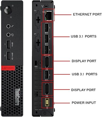 لينوفو ثينك سنتر M910q كمبيوتر مكتبي صغير، كور i5-6500 3.2 جيجا هرتز-3.6 جيجا هرتز، 8 جيجا بايت DDR4 رام، 250 جيجا اس اس دي، واي فاي، لوحة مفاتيح وماوس سلكية، ويندوز 11 برو (متجدد) in Kuwait
