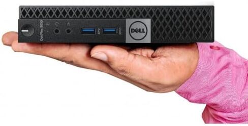 كمبيوتر سطح المكتب Dell OptiPlex 5050 Micro mini PC، Intel Core i5-6500T، ذاكرة الوصول العشوائي DDR4 سعة 16 جيجابايت، SSD 256 جيجابايت، لوحة المفاتيح والماوس، محول WiFi، DisplayPort، RJ-45/LAN، Windows 11 Pro (متجدد) in Kuwait