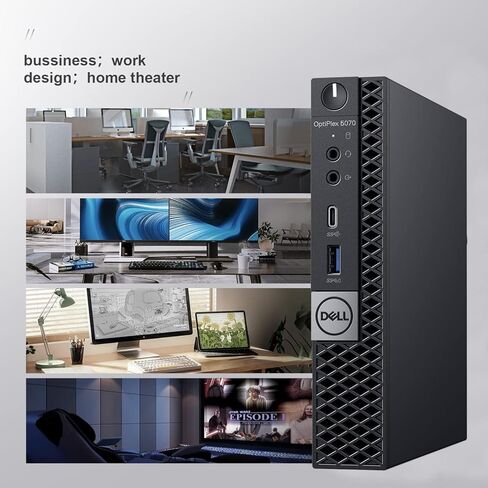 Dell OptiPlex 5070 Mini Desktop Computer, 9th Gen Intel Core i3-9100T Processor up to 3.7GHz Micro PC, 16GB DDR4 RAM, 512GB SSD, Wi-Fi, Keyboard & Mouse, Windows 11 Pro (Renewed) in Saudi Arabia