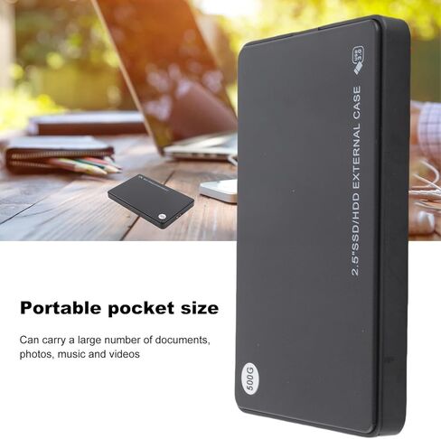 Portable External Hard Drive, USB 3.0 2.5 Inch 500GB High Speed Data Transfer Storage Hard Disk for PC Laptop Computer Windows Mac OS in Kuwait